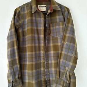 Flag Nor Fail Plaid Jacket in Olive and Gray